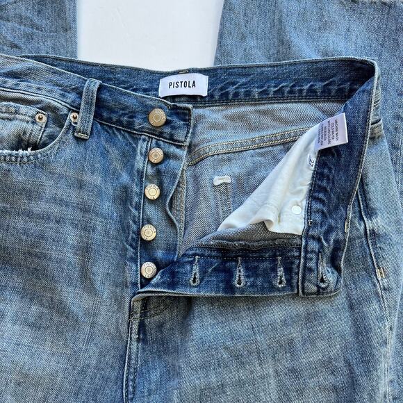 Pistola Cassie Super High Rise Straight Jeans Lucca Distressed - Picture 6 of 8